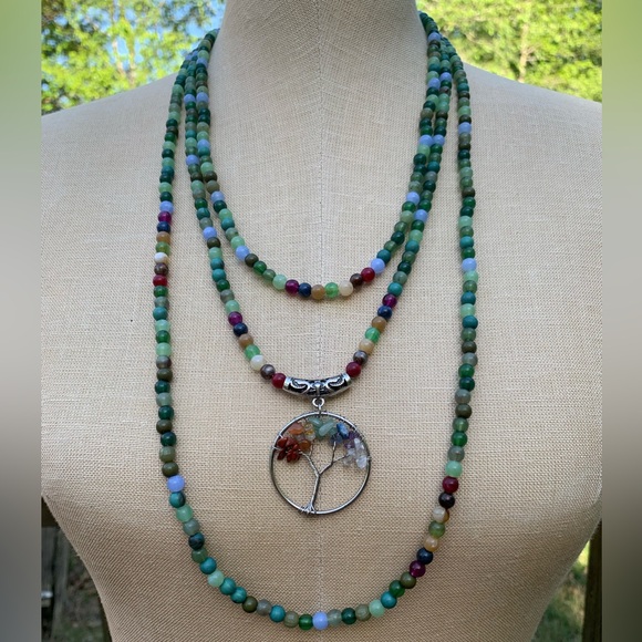 Funky Tree of Life Chakra Hippie Necklace - Picture 10 of 16